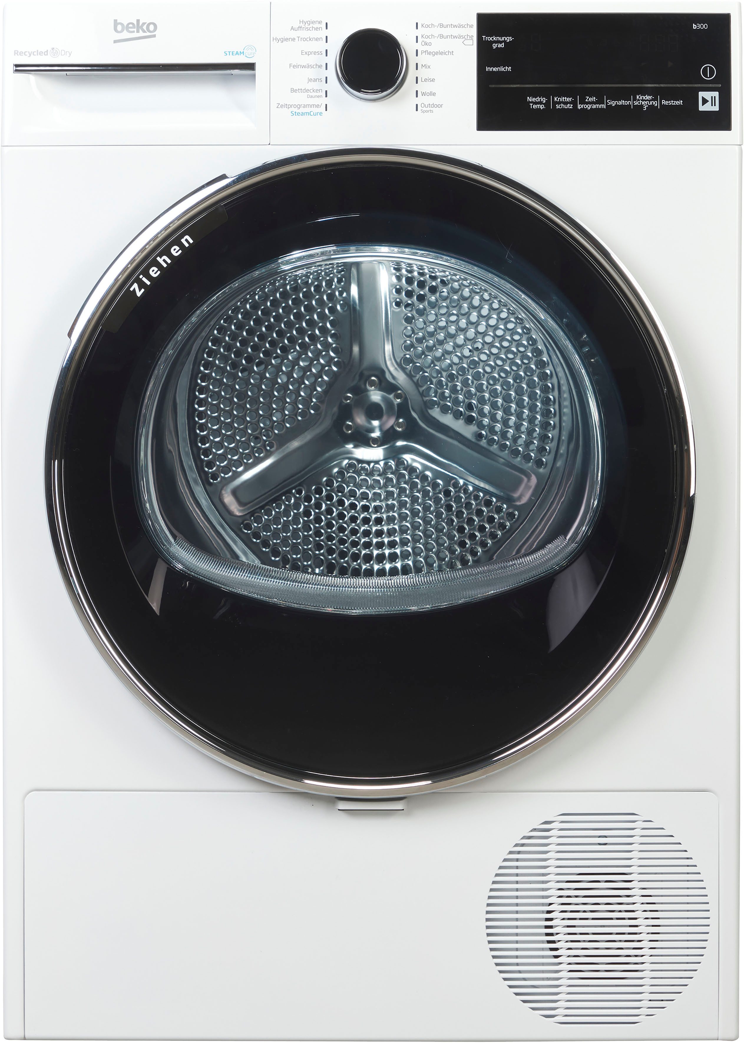 BEKO Wärmepumpentrockner B3T42240S, Leiser Betrieb dank niedriger Luftschallemission von 63 dB