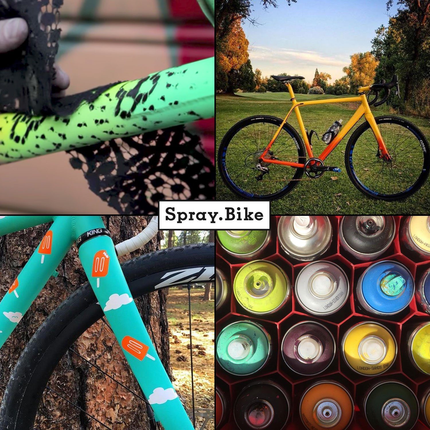 Spray.Bike Sprühflasche Fahrradlack + Klarlack (Set), (2er-Set), UV-resistent, wetterfest