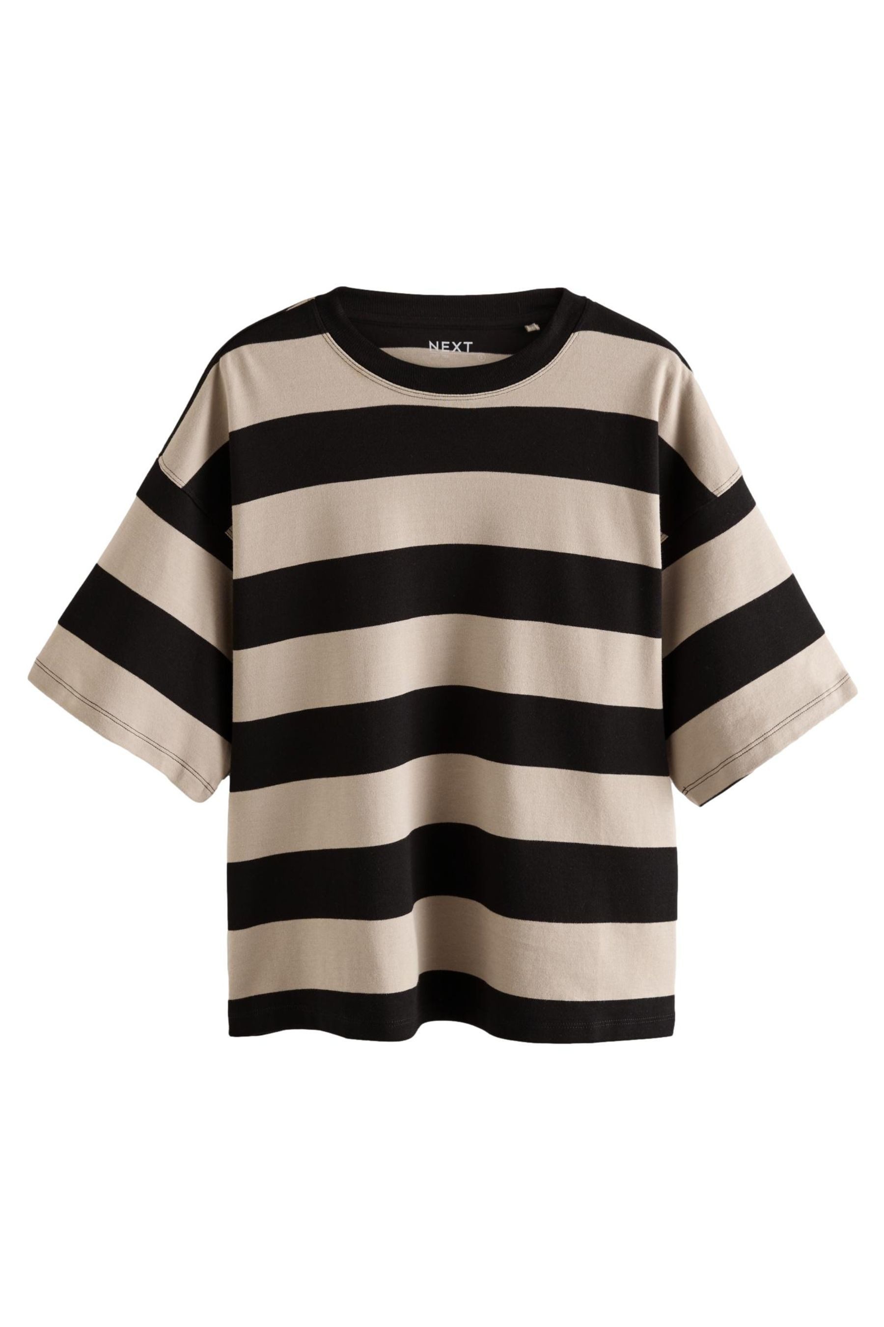 Next T-Shirt Kastiges Relaxed Fit Oversized-T-Shirt, Baumwolle (1-tlg)