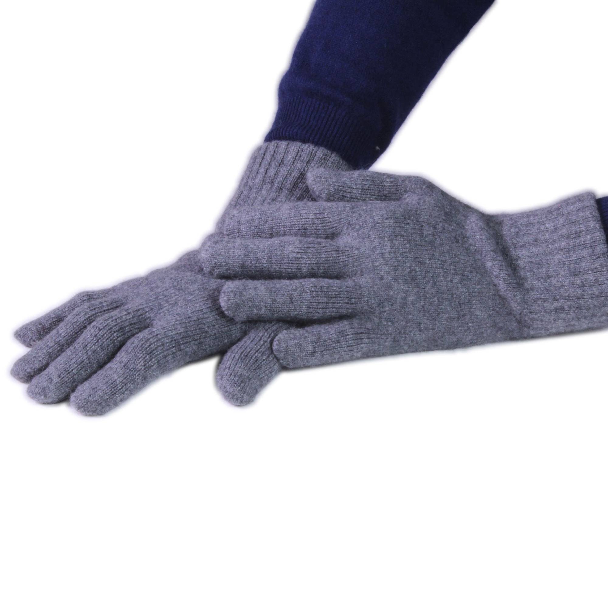 Tumelo Strickhandschuhe HerrenAnthrazit Handschuhe 100% Kaschmir
