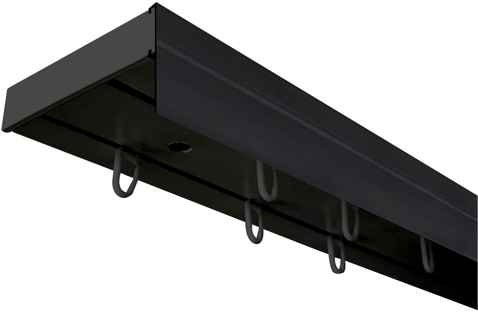 SN DECO GROUP Gardinenschiene Vorhangschiene SH (1) mit Blende 5 cm, 2-läufig, Fixmaß, mit Bohren, verschraubt, Kunststoff