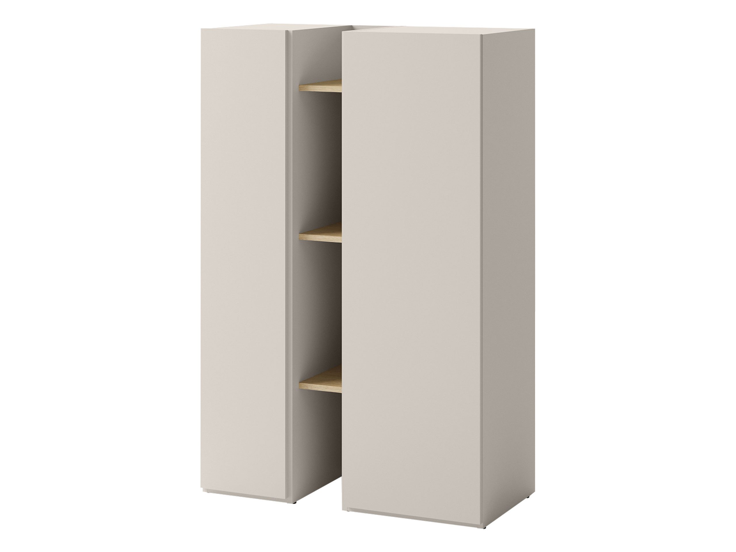 MIRJAN24 Regal Sigma 2D SG04, mit zwei Drehtüren, LED-Beleuchtung, 85x42x132 cm