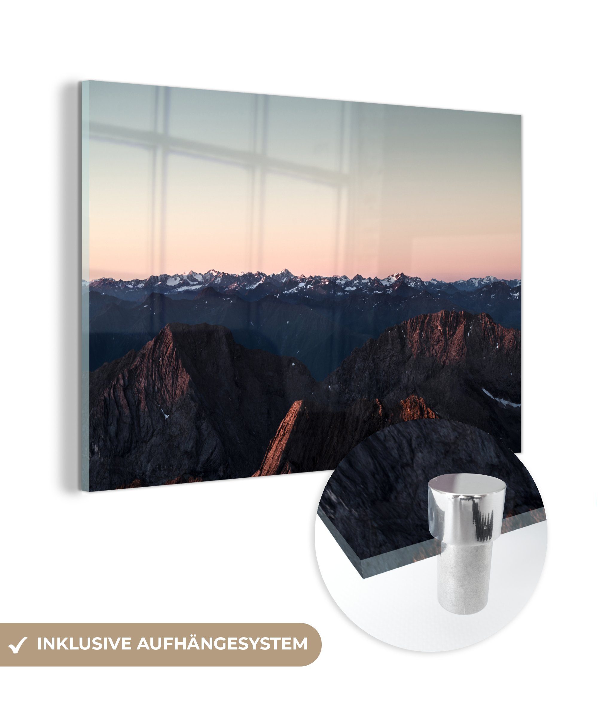 MuchoWow Acrylglasbild Österreich - Himmel - Landschaft, (1 St), Acrylglasbilder Wohnzimmer & Schlafzimmer