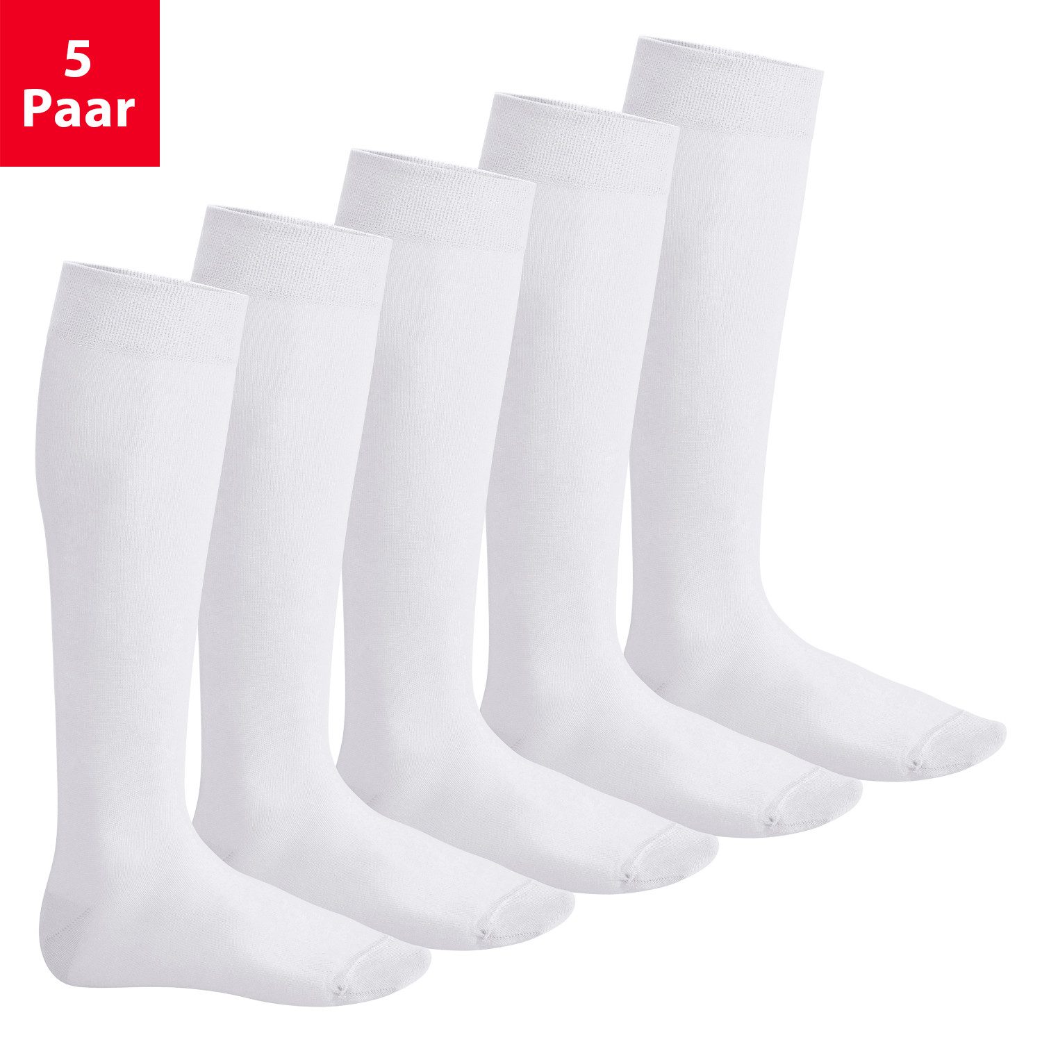 Footstar Langsocken EVERYDAY! 5 PAAR Damen & Herren Гольфы Lange Socken kniehoch