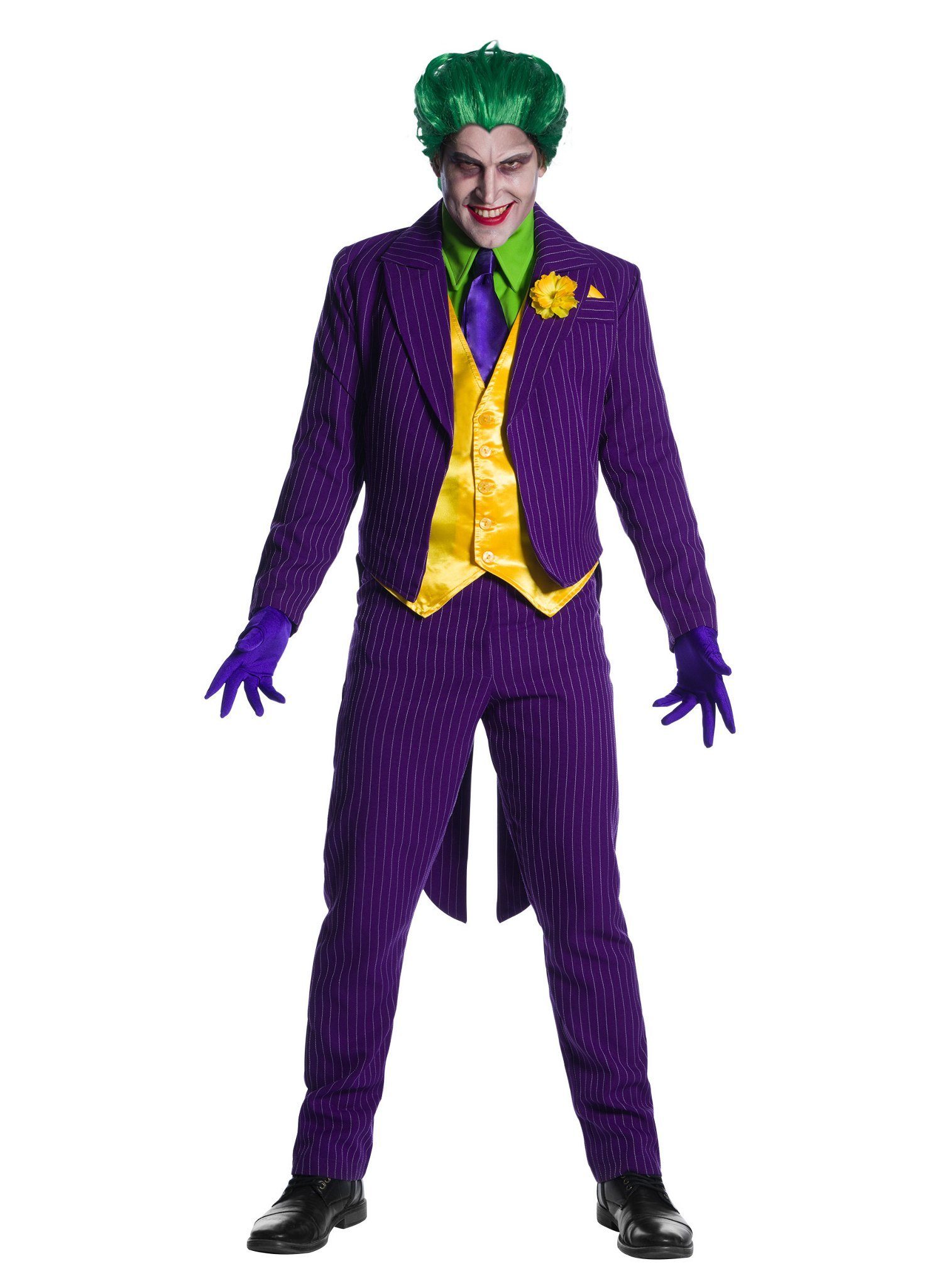 Charades Kostüm Classic Joker Premium, Hochwertiges Cosplay-Kostüm im Stil der klassischen Batman-Comics