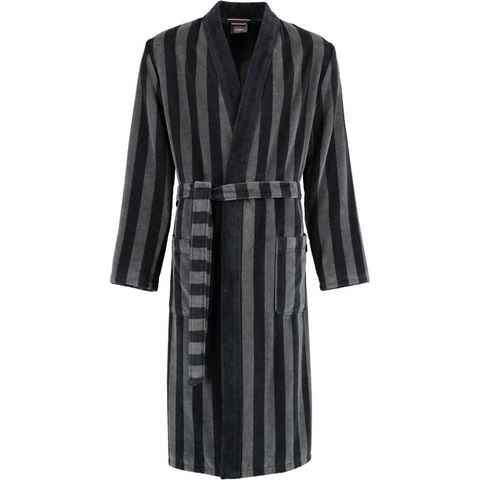 Cawö Herrenbademantel Streifen 2612 Kimono Velours, Kimono, 100% Baumwolle