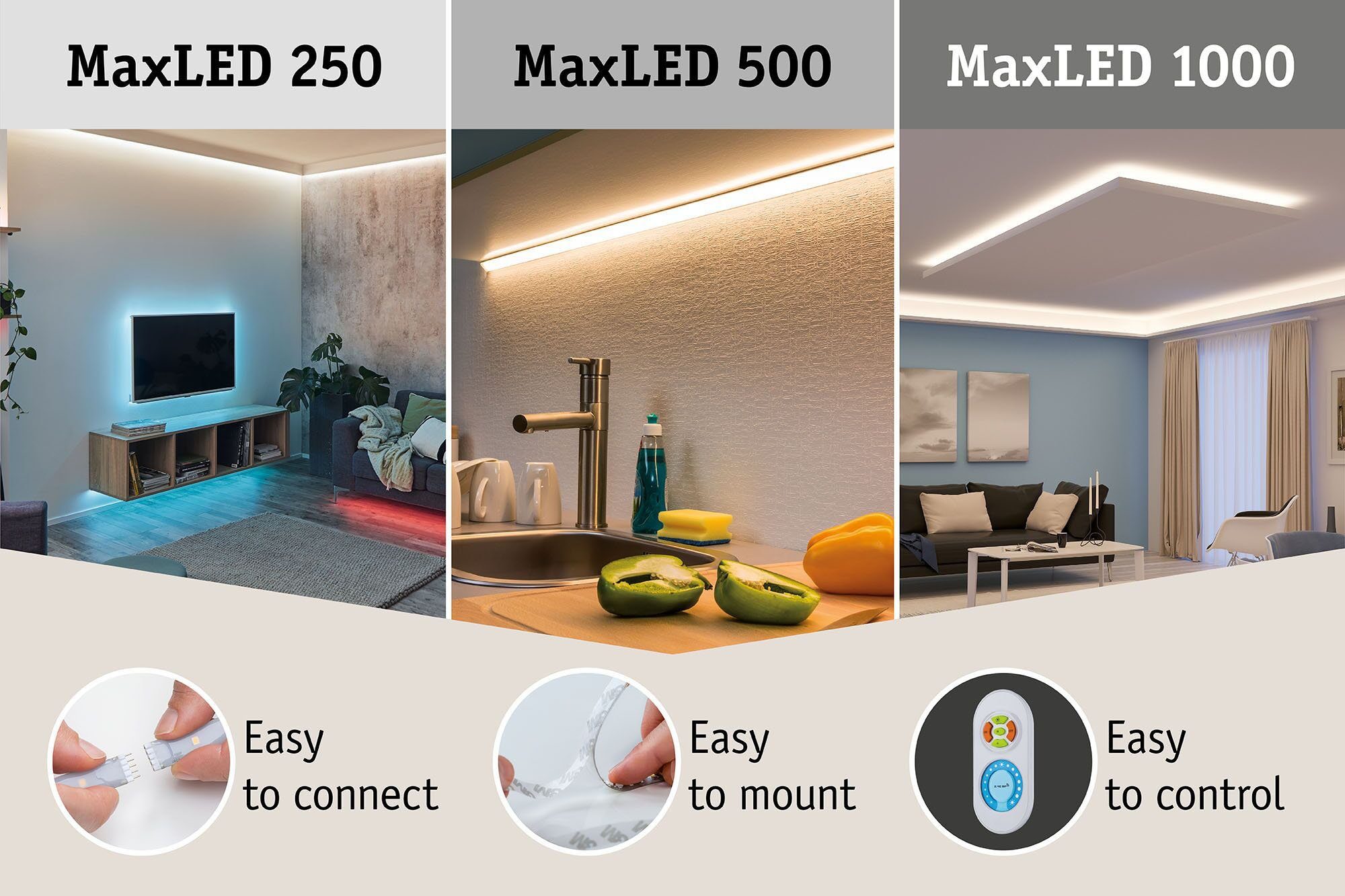 Warmweiß LED-Streifen Paulmann Basisset MaxLED Flow 5m 52W