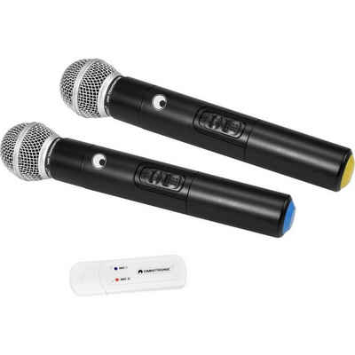 Omnitronic Mikrofon Funkmikrofon-Set mit zwei Handmikrofonen, Schalter