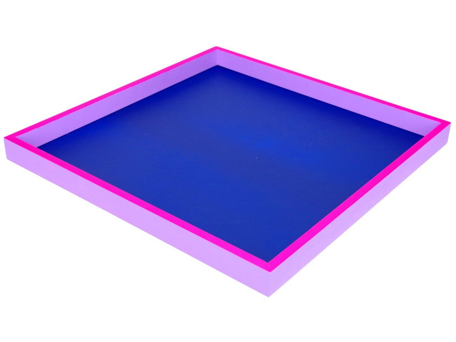 Giftcompany Dekotablett Neo Tablett quadratisch dunkelblau/neon günstig online kaufen