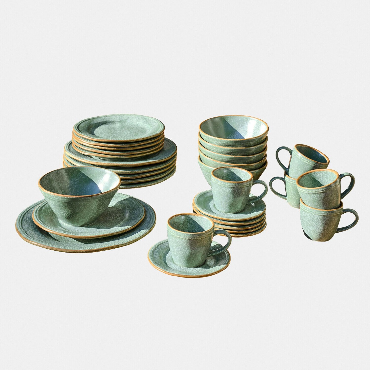 Geschirr-Set Geschirr 30er Set Norrvik grün