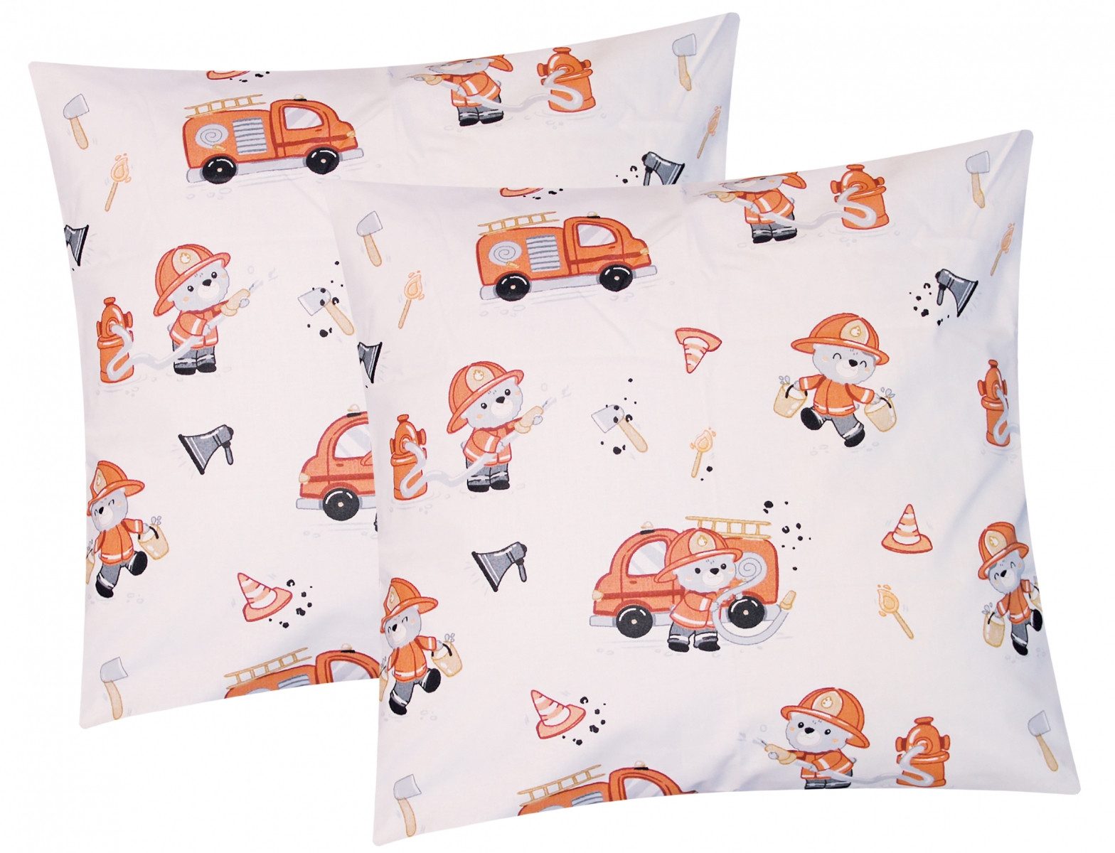 Heubergshop Kissenbezug, 40x40cm Feuerwehrmann 100% Baumwolle Kinder (KY-Fe günstig online kaufen