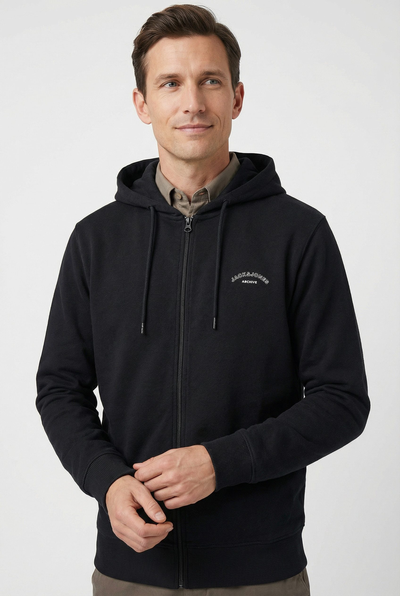 Jack & Jones Kapuzensweatjacke JJCOLLEGE LOGO SWEAT ZIP HOOD