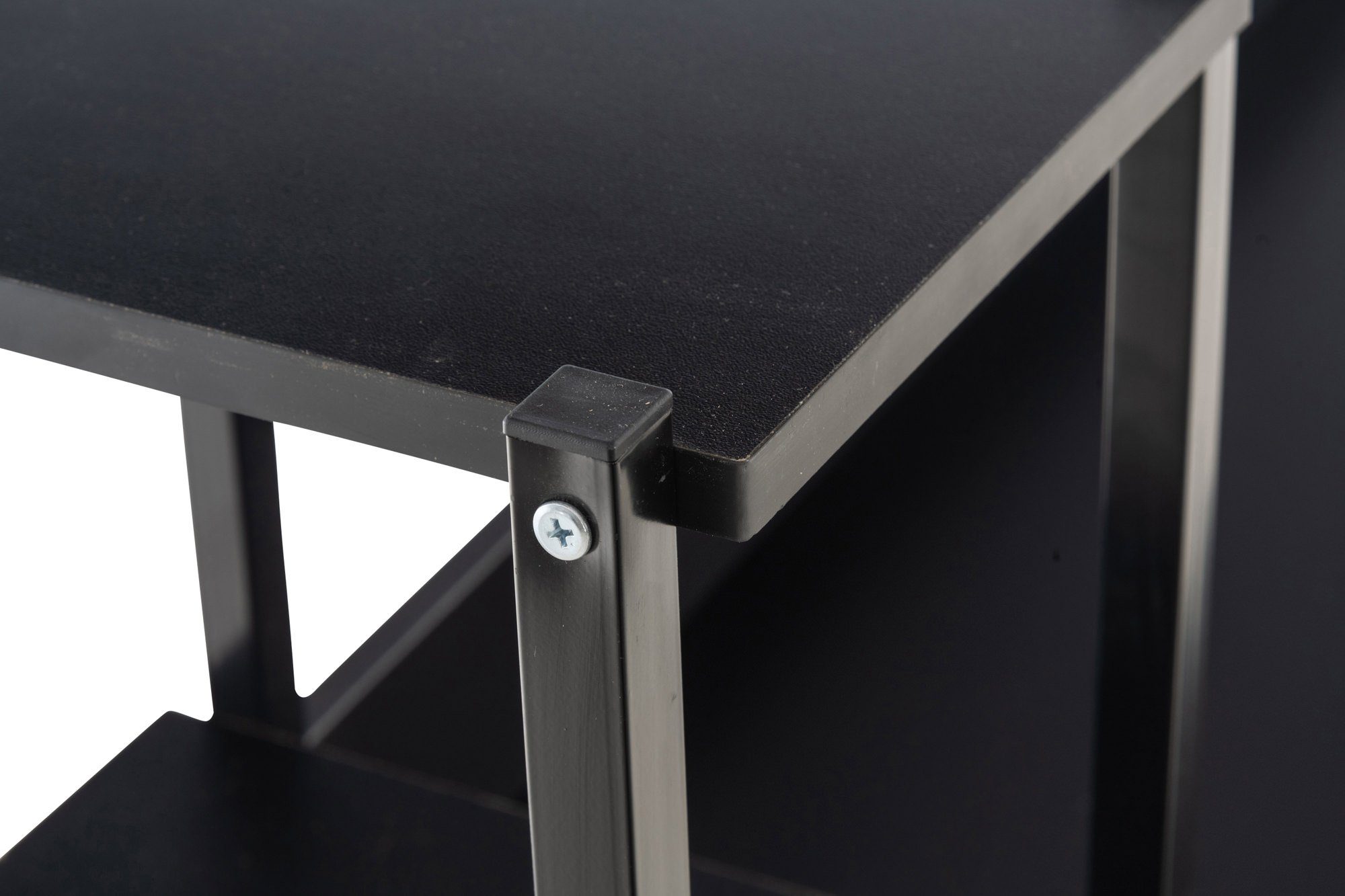 CLP Schreibtisch Widnes, Industrial, schwarz/schwarz & langlebig leicht montierbar