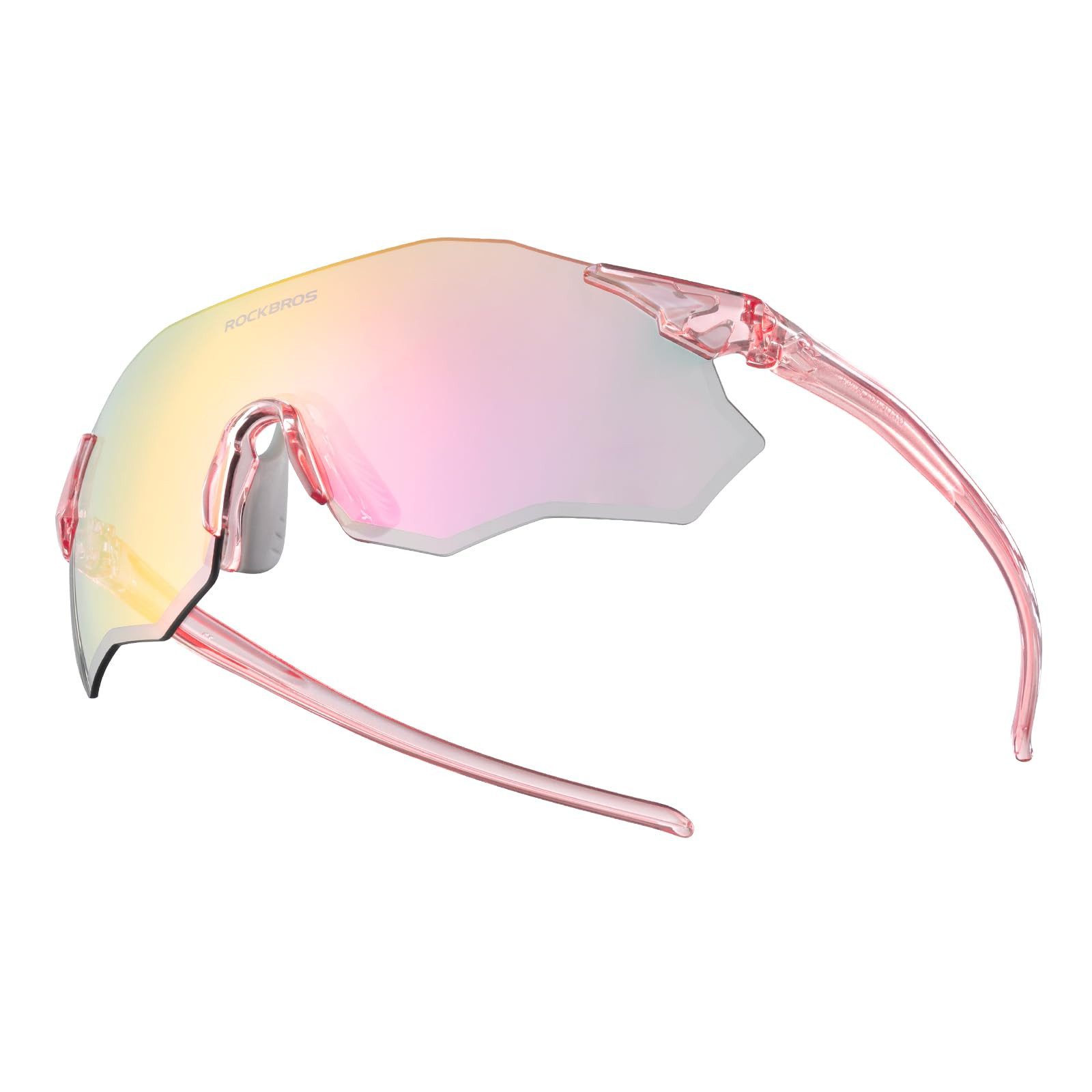 ROCKBROS Fahrradbrille Sportbrille Herren Damen Fahrrad MTB Rennrad Outdoor TR90 Rahmen, photochrom, UV400 Schutz, zweistufige Federscharniere, ultraleicht