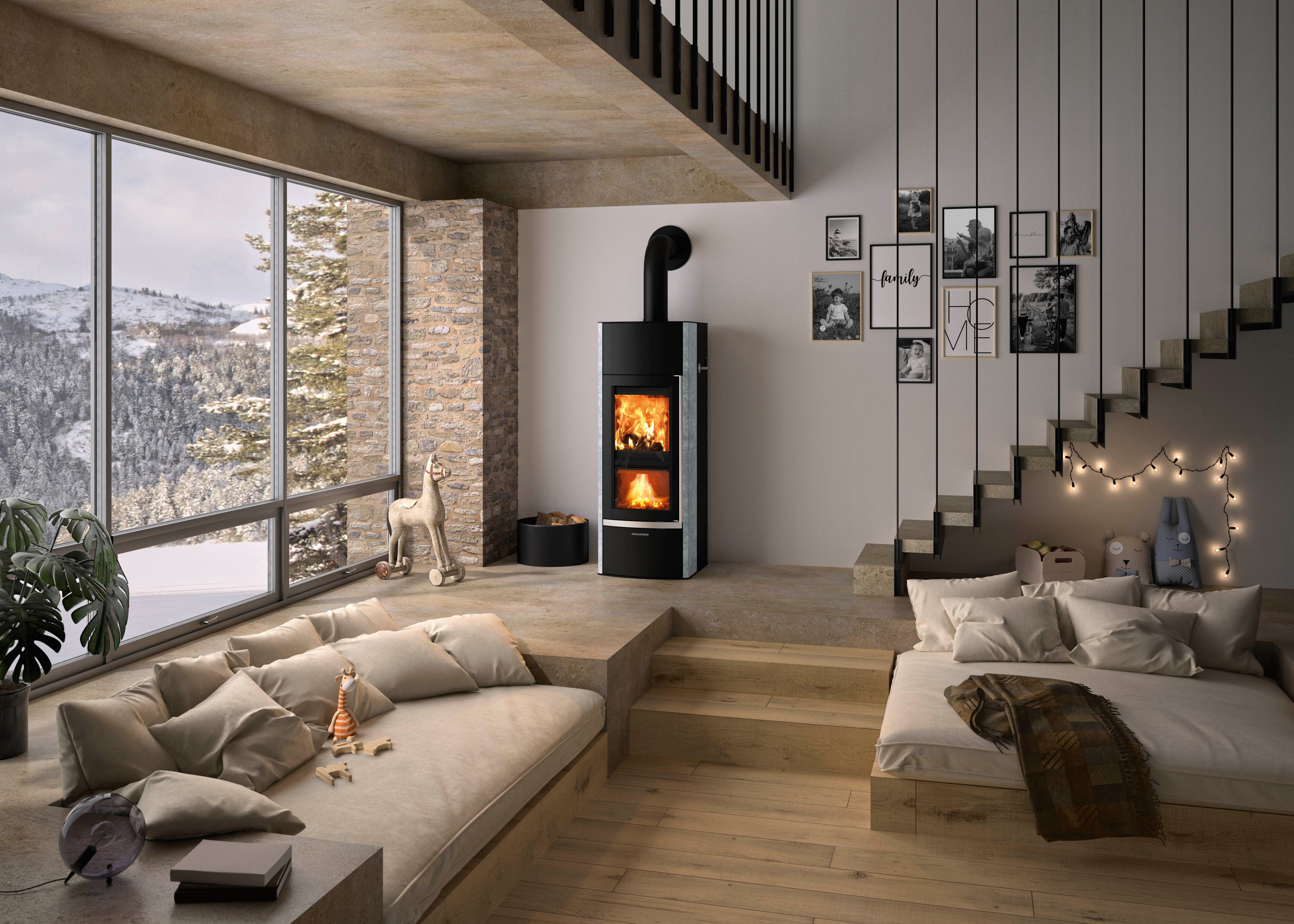 Oranier Kaminofen »Hektos Aqua«, 10,5 kW, Zeitbrand