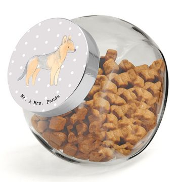 Mr. & Mrs. Panda Vorratsglas L 870ml Schäferhund Lebensretter - Grau Pastell - Geschenk, Rassehund, Premium Glas, (1-tlg), Nachhaltige Lagerung