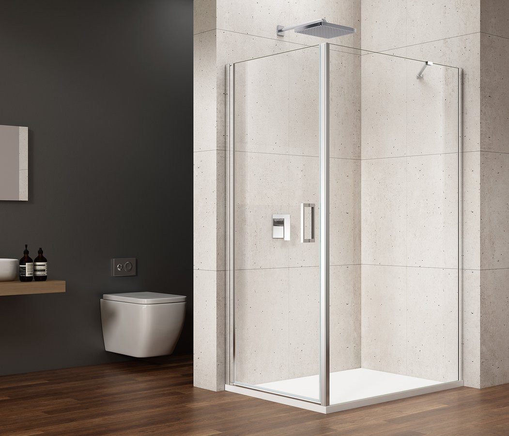 Gelco Komplettdusche LORO Rechteckige Duschkabine 900x1000mm, BxT: 90x100 cm, Gelco-GN4490-01-SET