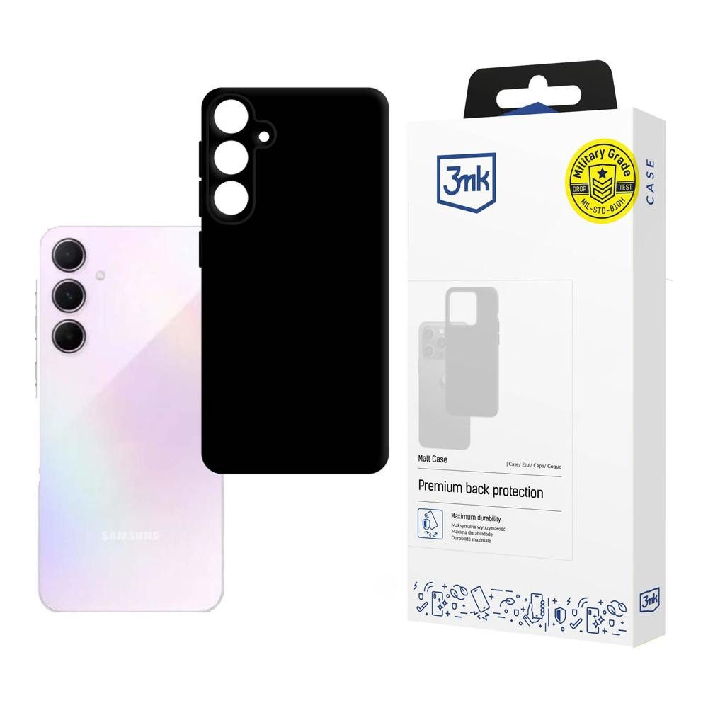 3MK Smartphone-Hülle Handyhülle Schutzhülle Kameraschutz, mattschwarz, flexibel, Kantenschutz, kabelloses Laden