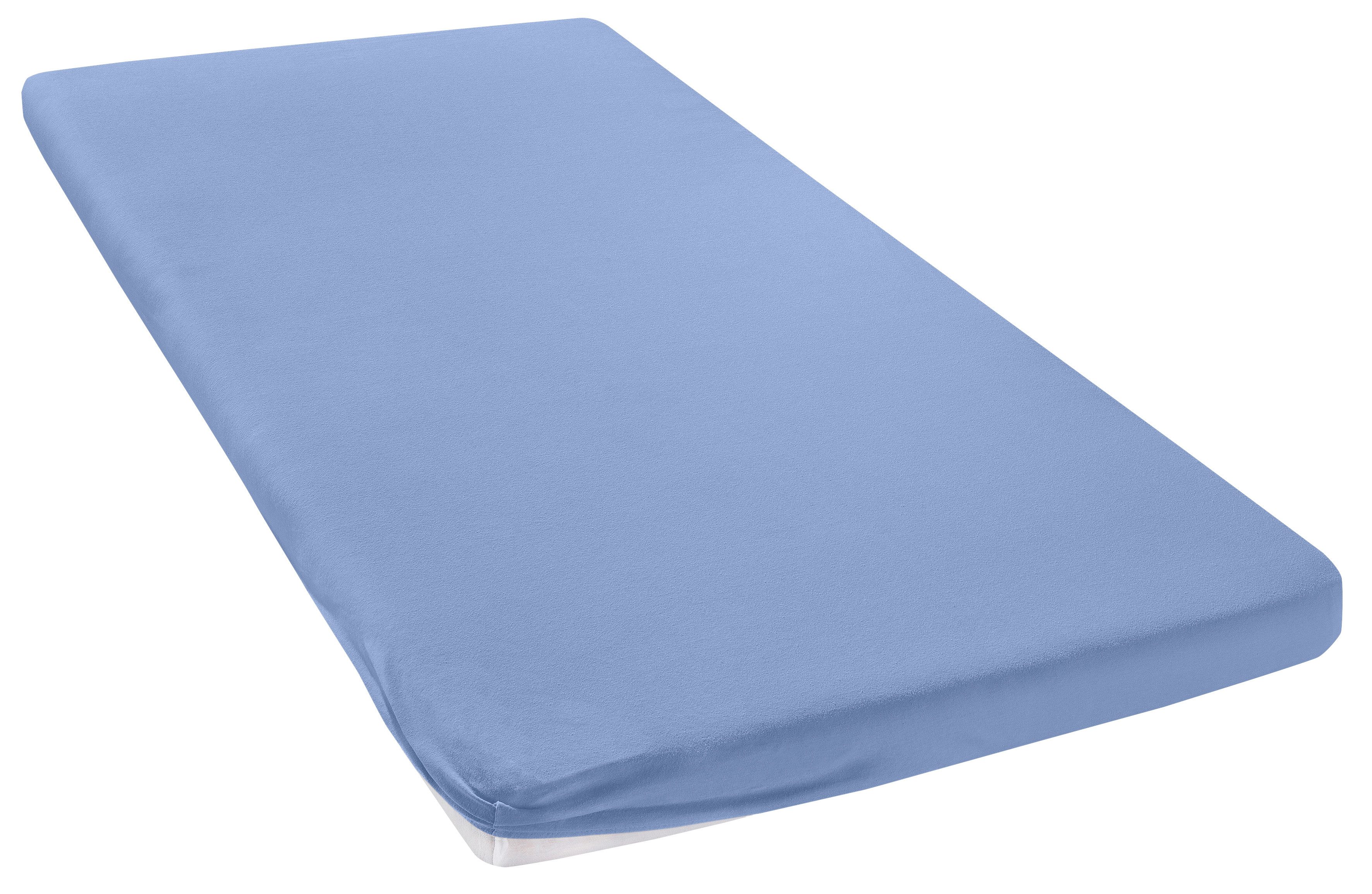 OTTO home Spannbettlaken Topper Basic, in Gr. 90x200, 140x200 oder 180x200 cm, Baumwoll-Jersey, Gummizug: rundum, (1 Stück), Baumwolle, Matratzen bis 8 cm Höhe, Bettlaken, Spannbetttuch, Laken