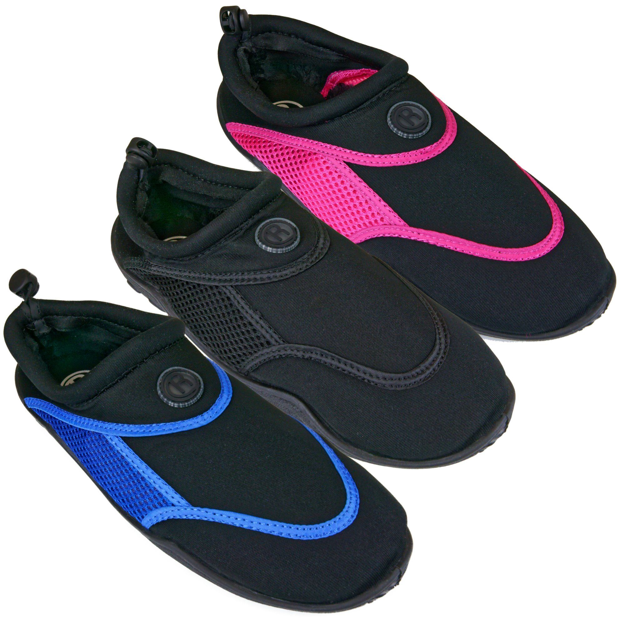Aqua-Schuhe Pink/Black Badeschuh / Rutscherlebnis Surf-Schuhe