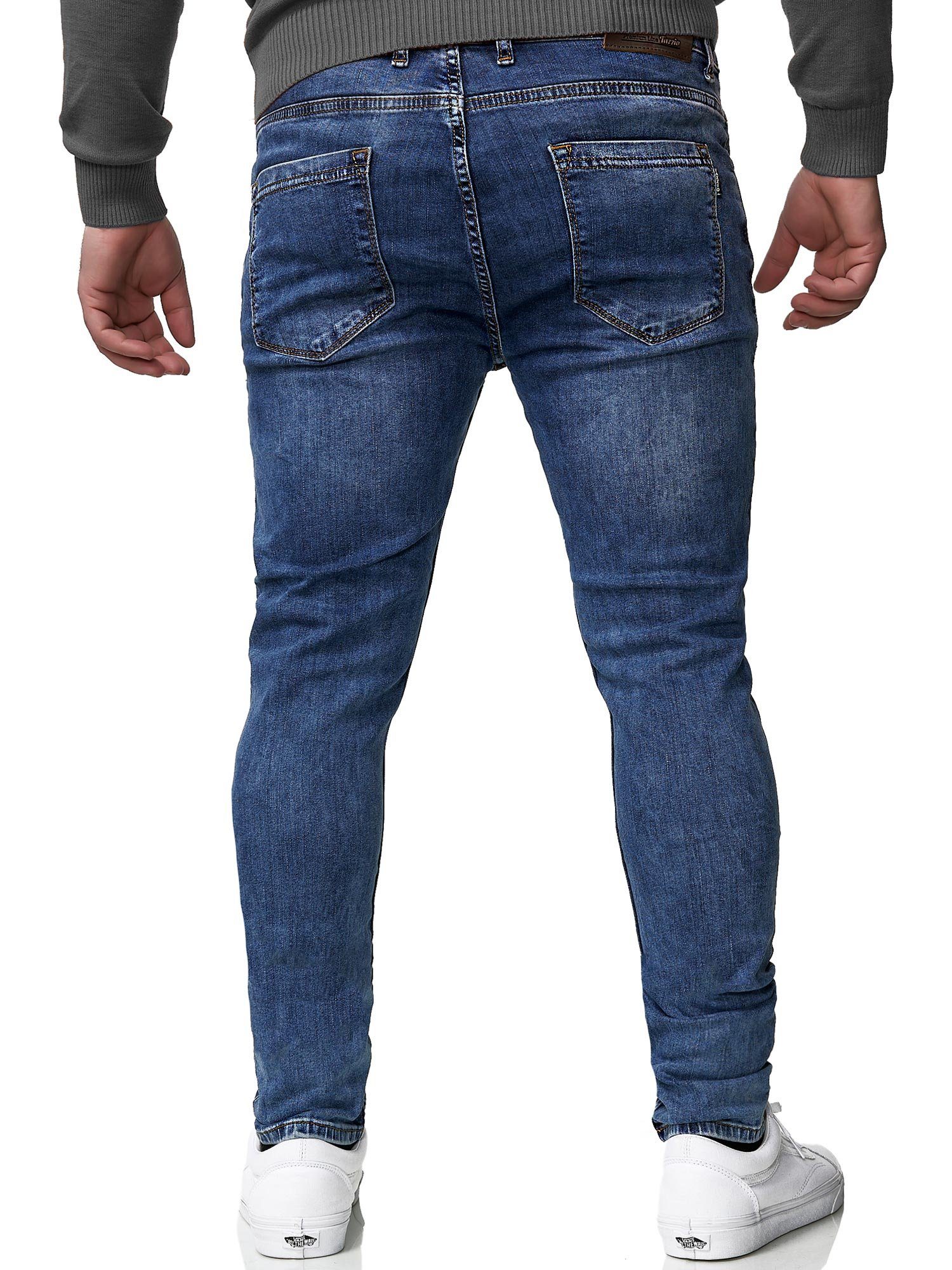 Herren Jeans Tazzio Skinny-fit-Jeans A102 im Destroyed-Look