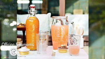 Bormioli Rocco Wasserkrug »Romantique 1,8L Glas Krug Deckel Eisbehälter Karaffe«