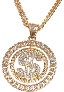 URBAN CLASSICS Edelstahlkette Urban Classics Unisex Dollar Diamond Necklace