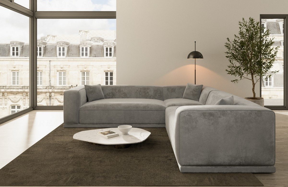 Sofa Dreams Ecksofa Polster Eckcouch Stoff Modern Eck Couch Ecksofa Merida L Form, Loungesofa