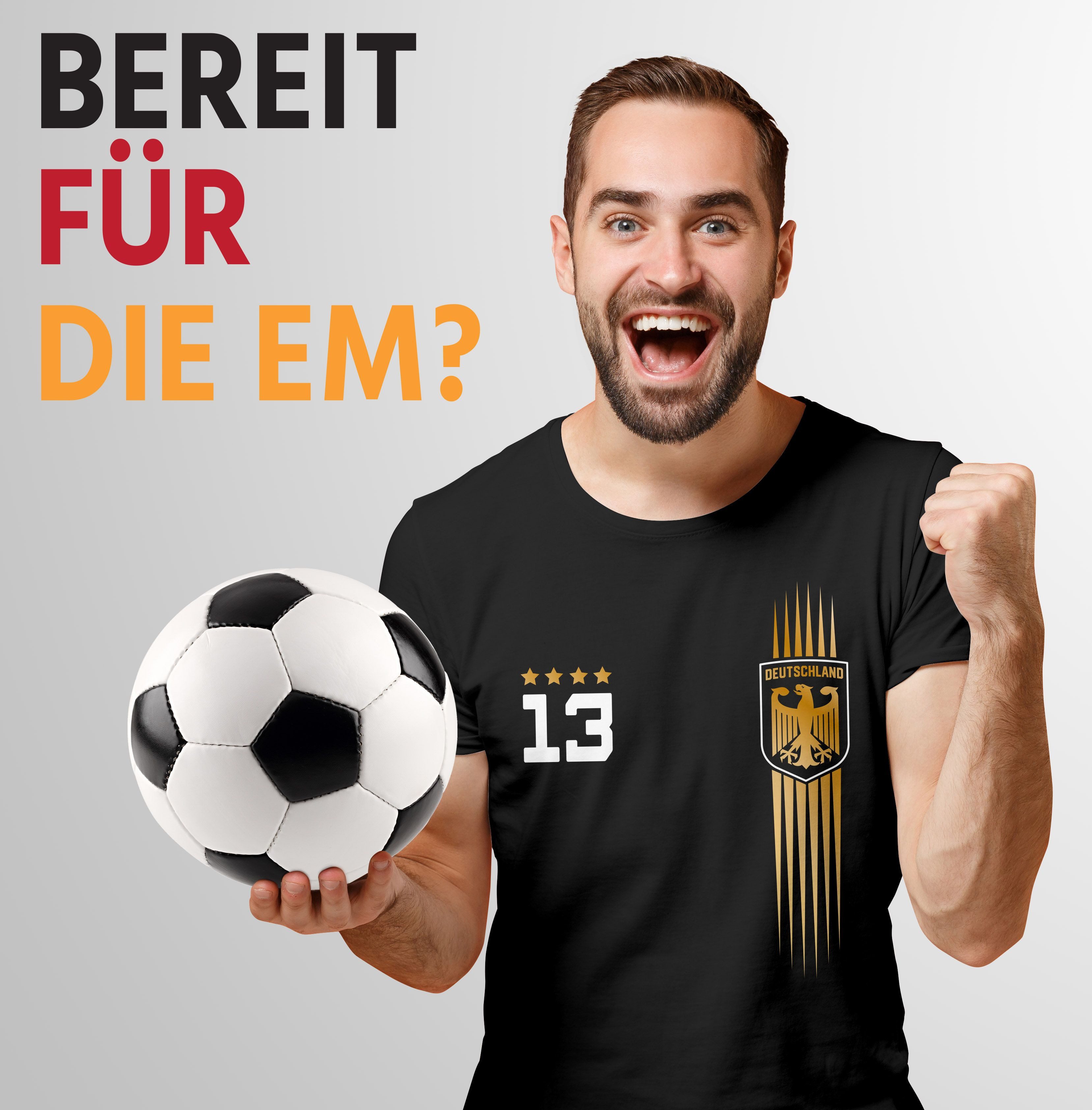 MoonWorks Print-Shirt Herren T-Shirt Deutschland Trikot Fußball EM 2024 Fan günstig online kaufen