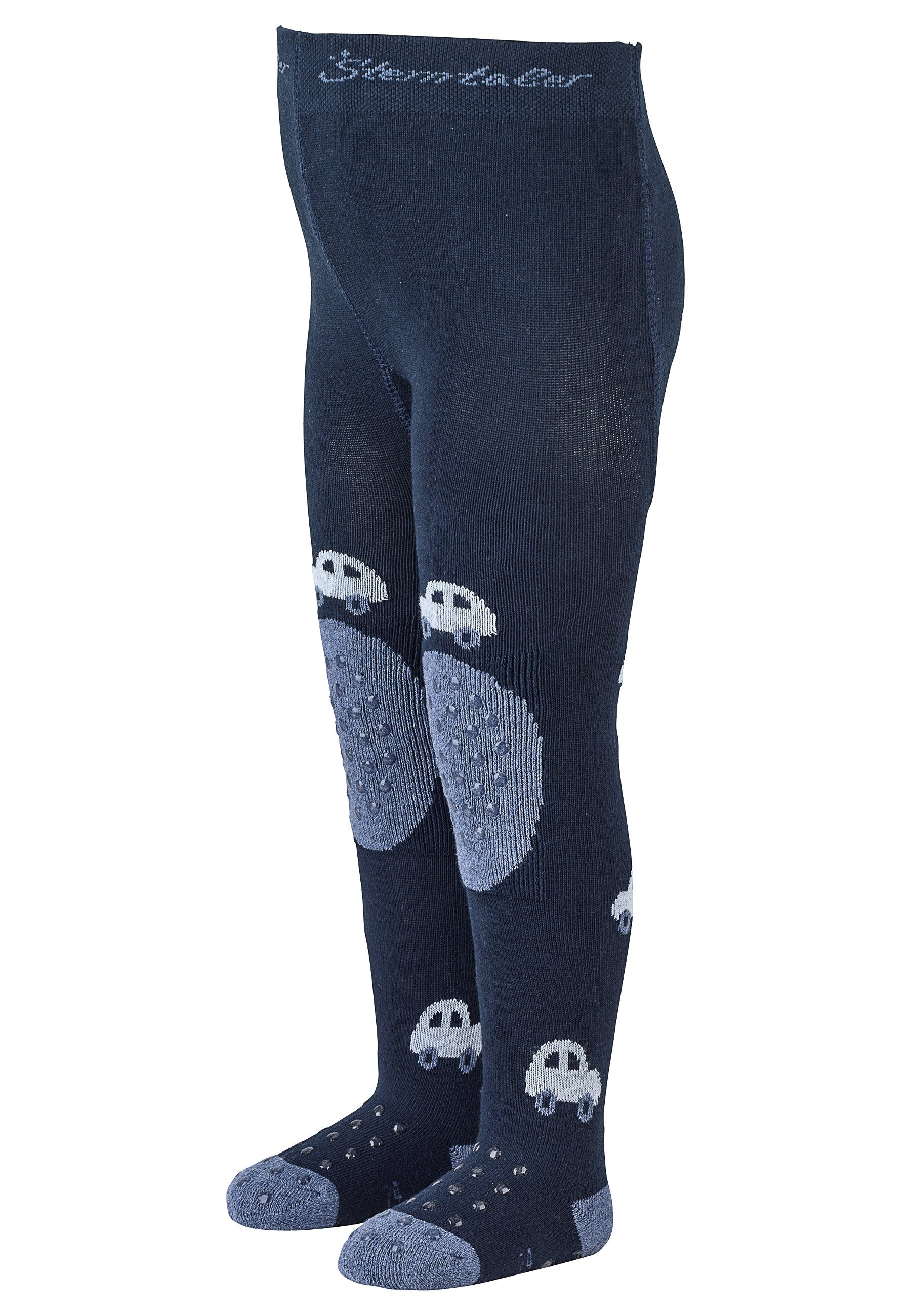 Sterntaler® Strumpfhose Krabbelstrumpfhose Auto 100 DEN (1 St. Babystrumpfhose mit süßen Motiven, Strumpfhose Vollplüsch) Krabbelstrumpfhose mit Anti-Rutsch-Noppen und Komfortbund