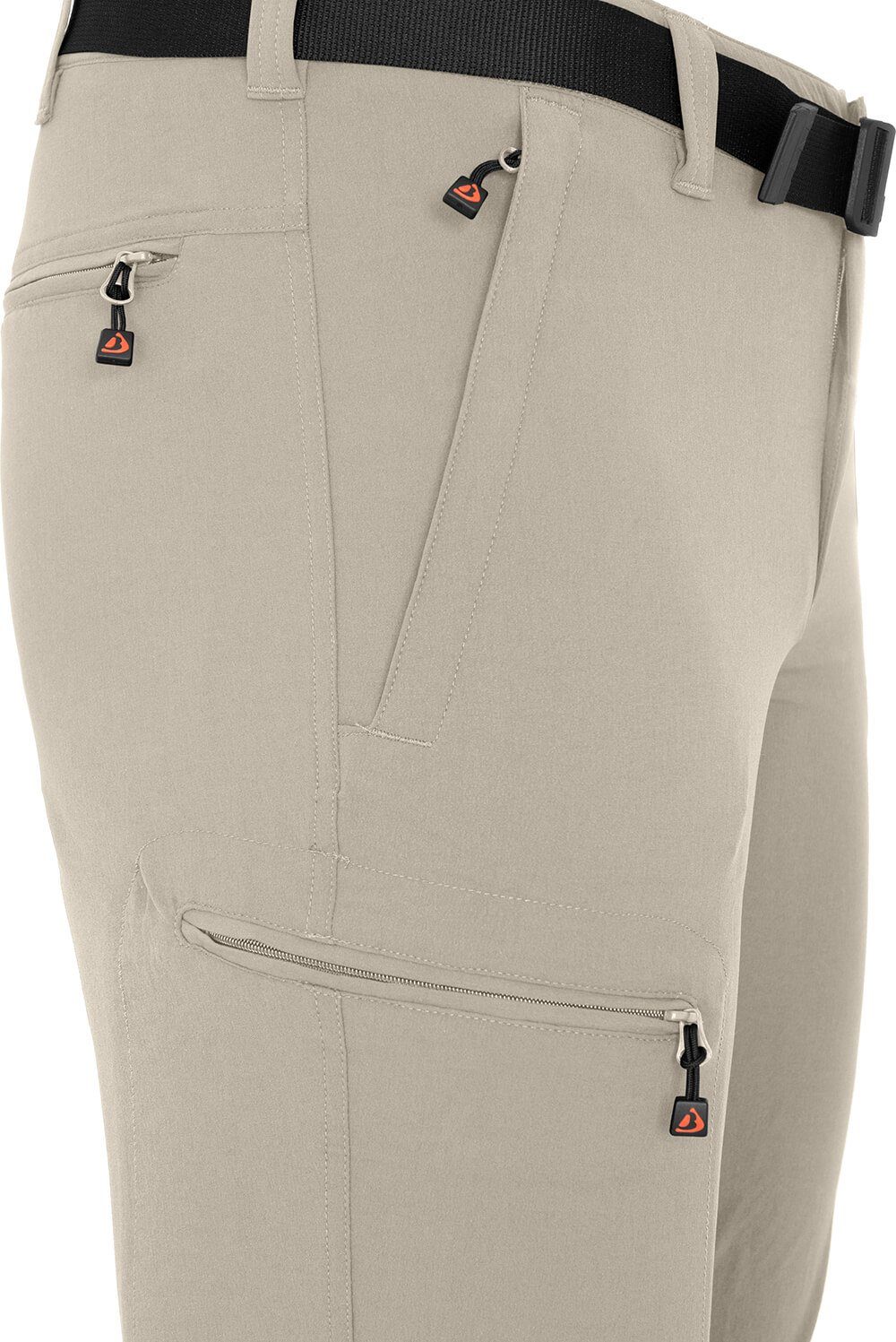 Bergson Outdoorhose HUBBARD (slim) Wanderhose, beige Herren Kurzgrößen