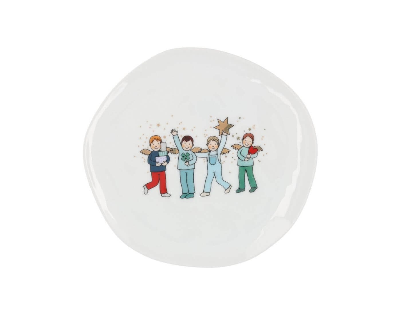 Räder Design Weihnachtsfigur Teller (klein) aus Porzellan " Himmlische Brüder " von räder design -