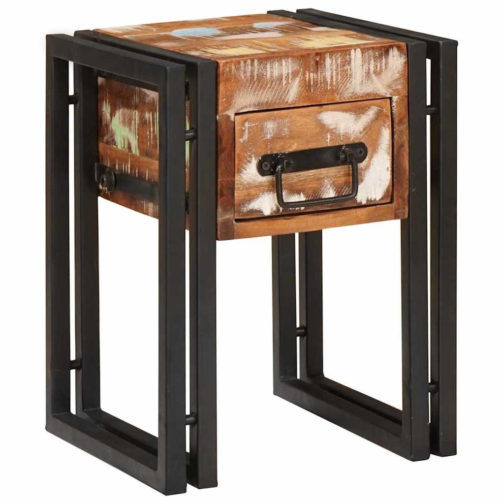 vidaXL Beistelltisch Beistelltisch 30 x 30 x 40 cm Massives upgecyceltes Holz (1-St)