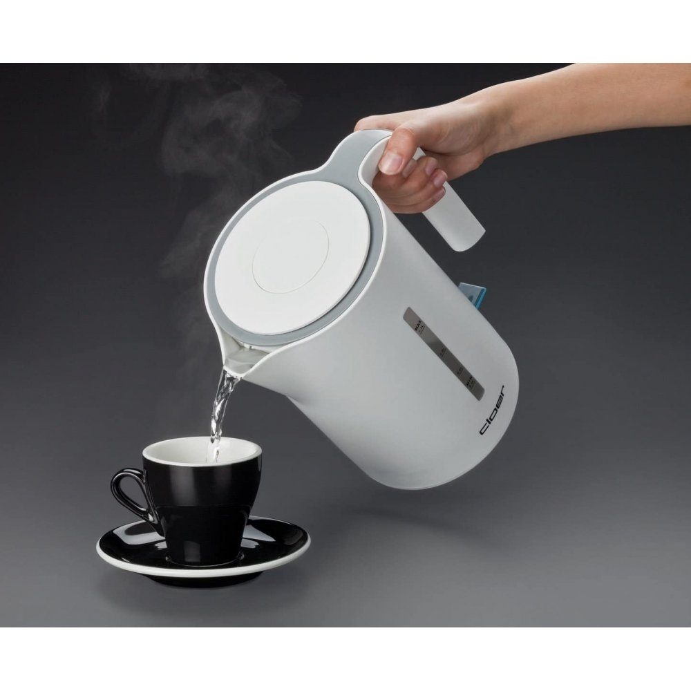 Cloer Wasserkocher 4111 - Wasserkocher - weiß, 1,7 l, 2200 W