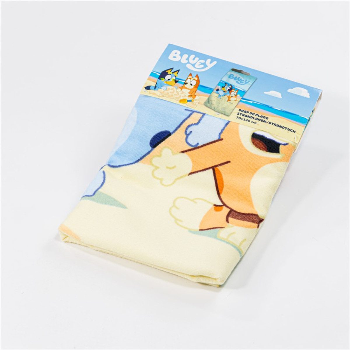 Bluey Strandtuch 140x70 cm Kinder Badehandtuch Polyester Strand Schwimmbad Reise, (Packung)