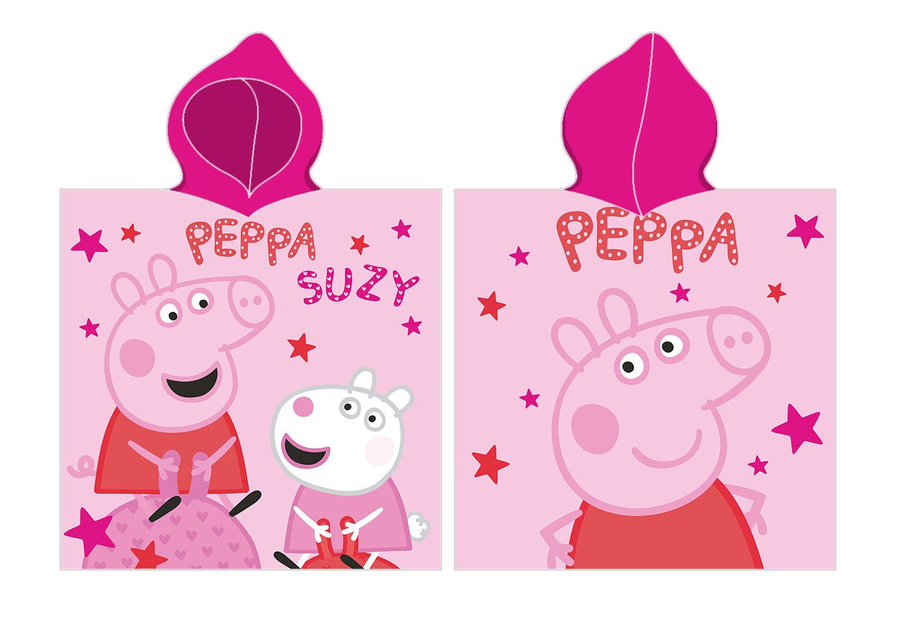 Strandtuch Peppa Pig Poncho Strandtuch mit Kaputze 50 x 115 cm