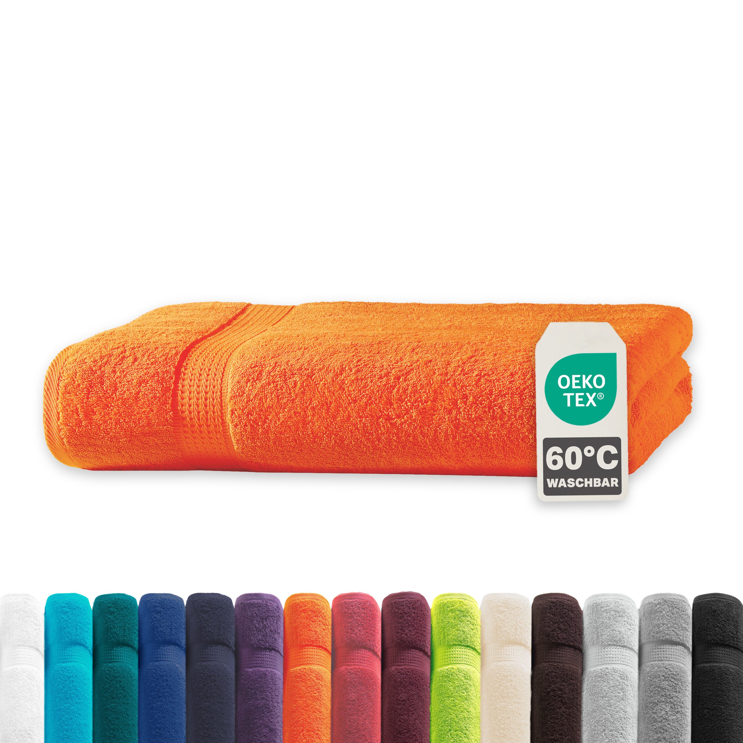Devior Handtuch Set Frottierserie Elegance in vielen Farben, hochwertig mit 500 g/m², Badetuch - 100% Baumwolle (1-St), 100x150 cm, ideal für Bad & Sauna, 60° Wäsche, trocknergeeignet