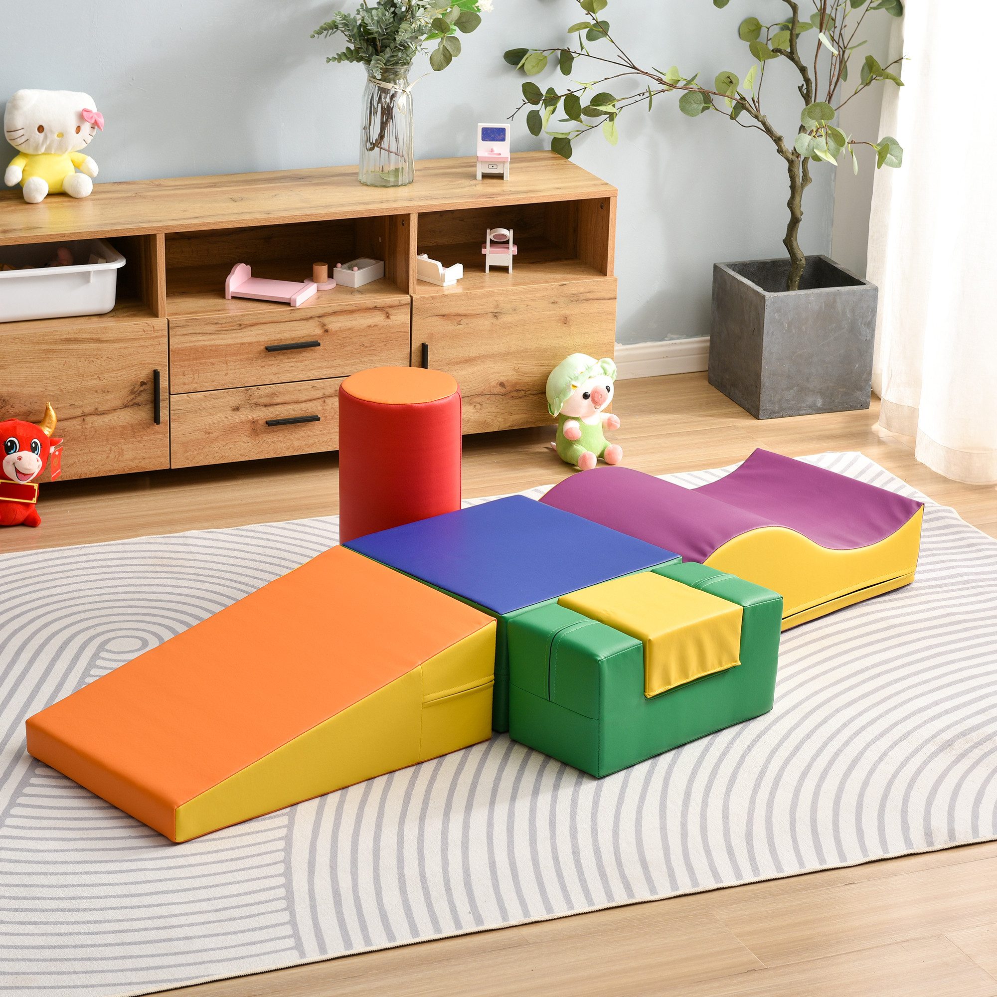 Fine Life Pro Sportmatte 6-teilige bunte Soft-Spielbausteine für Kinder
