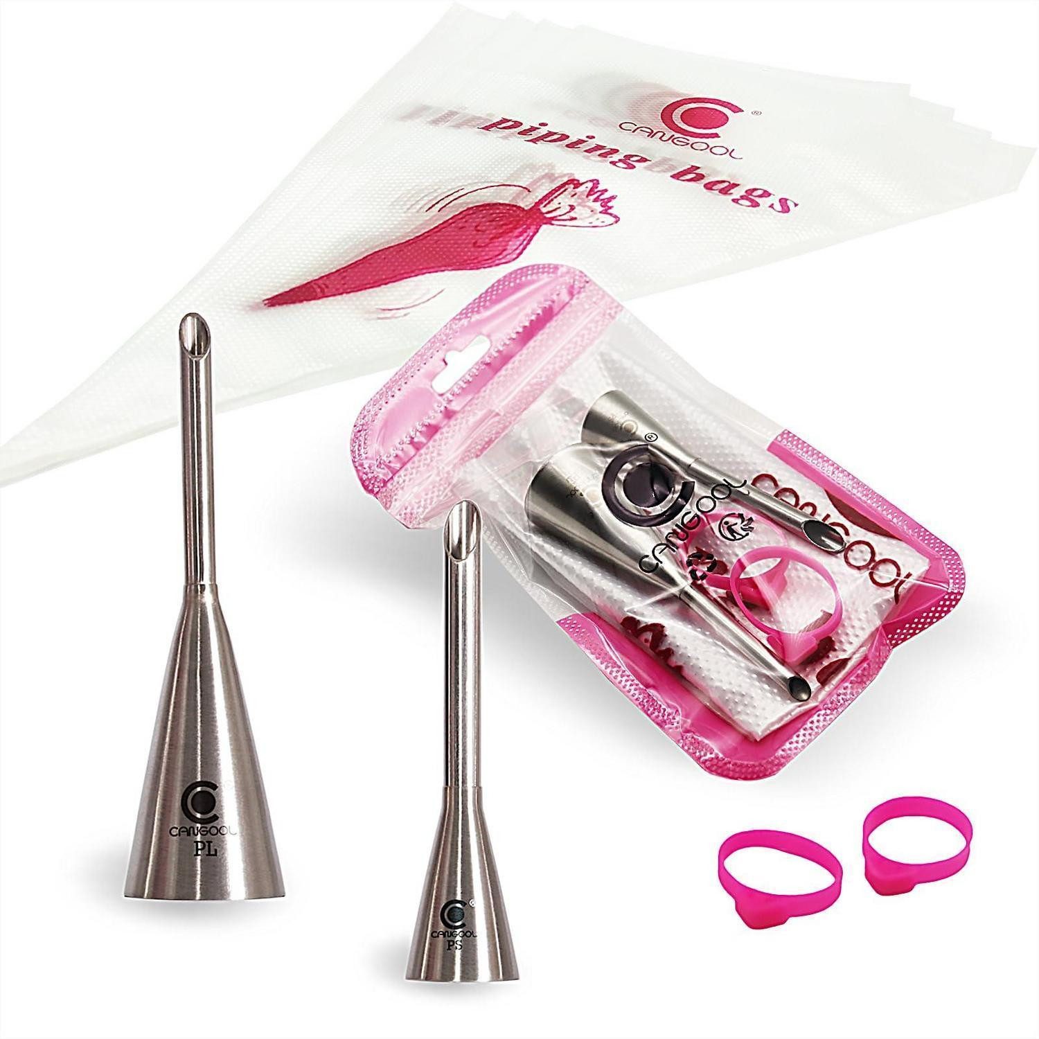 LuxusKollektion Spritzbeutel Krapfenspritze Set #PL #PS Edelstahl