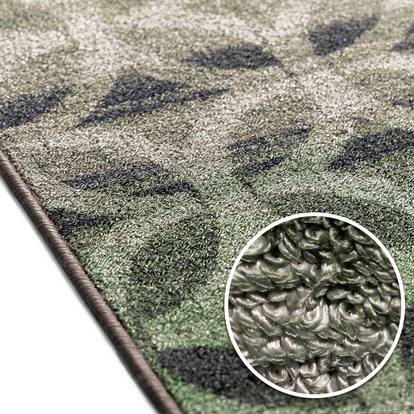 Teppich-Läufer Kubus, Wohnteppich, Farben Teppich Lima, Grün Moderner vier erhältlich In