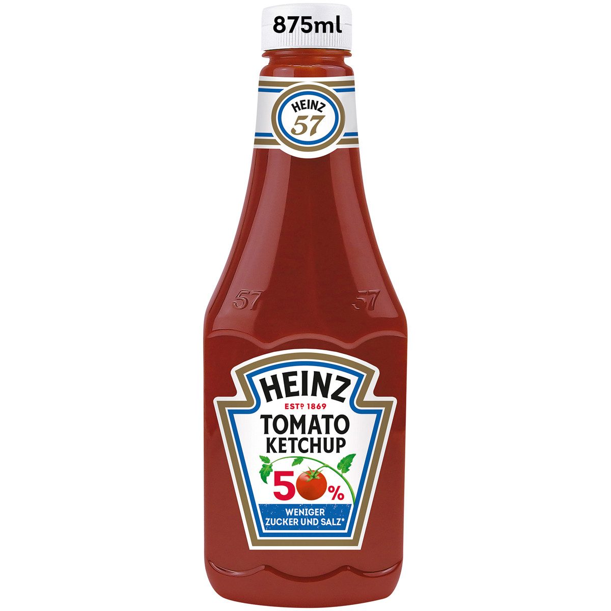 Heinz Saucen, Heinz Tomato Ketchup Squeeze Flasche weniger Zucker und Salz 875ml