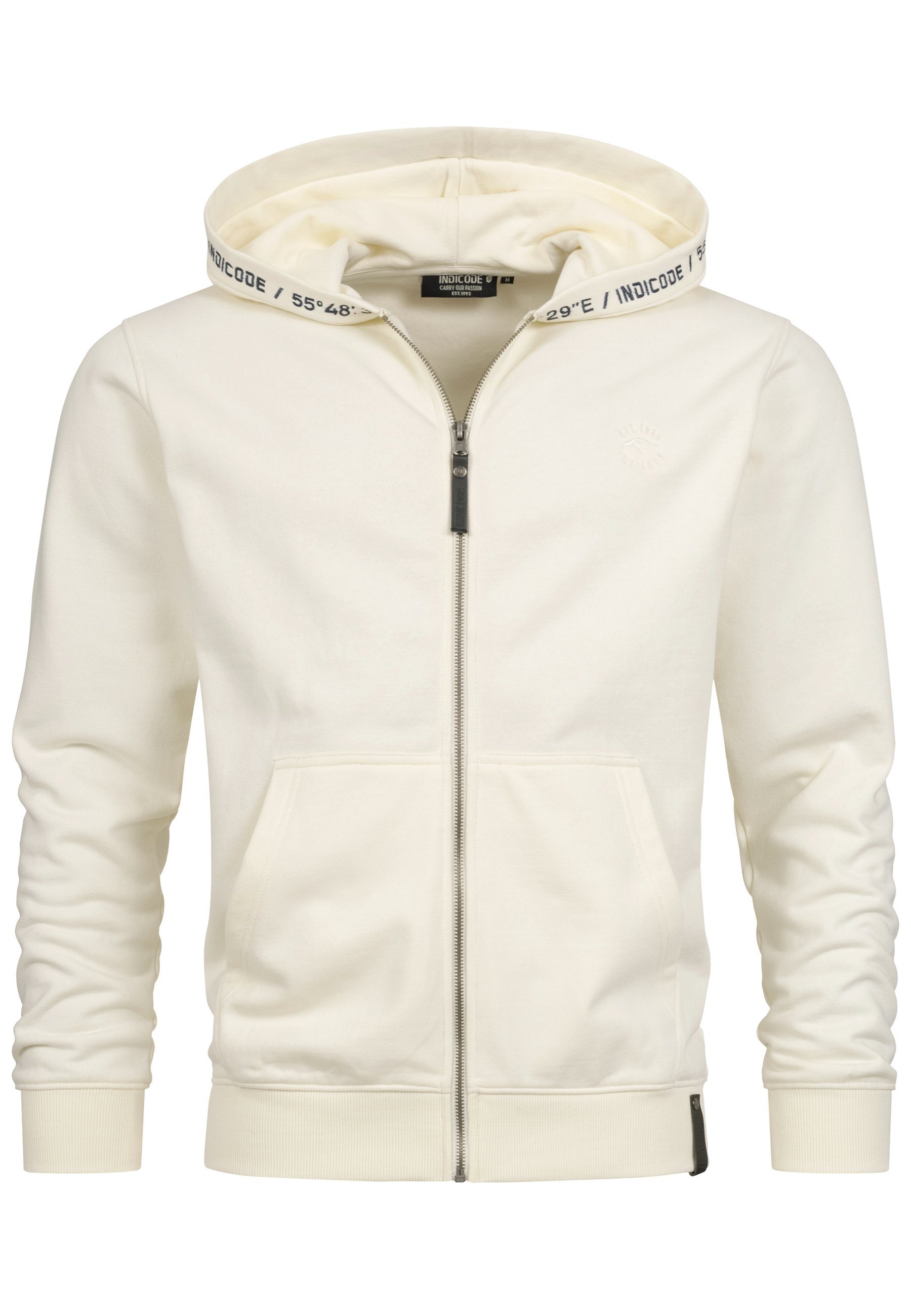 Sweatjacke Ice INMobil Indicode Vanilla