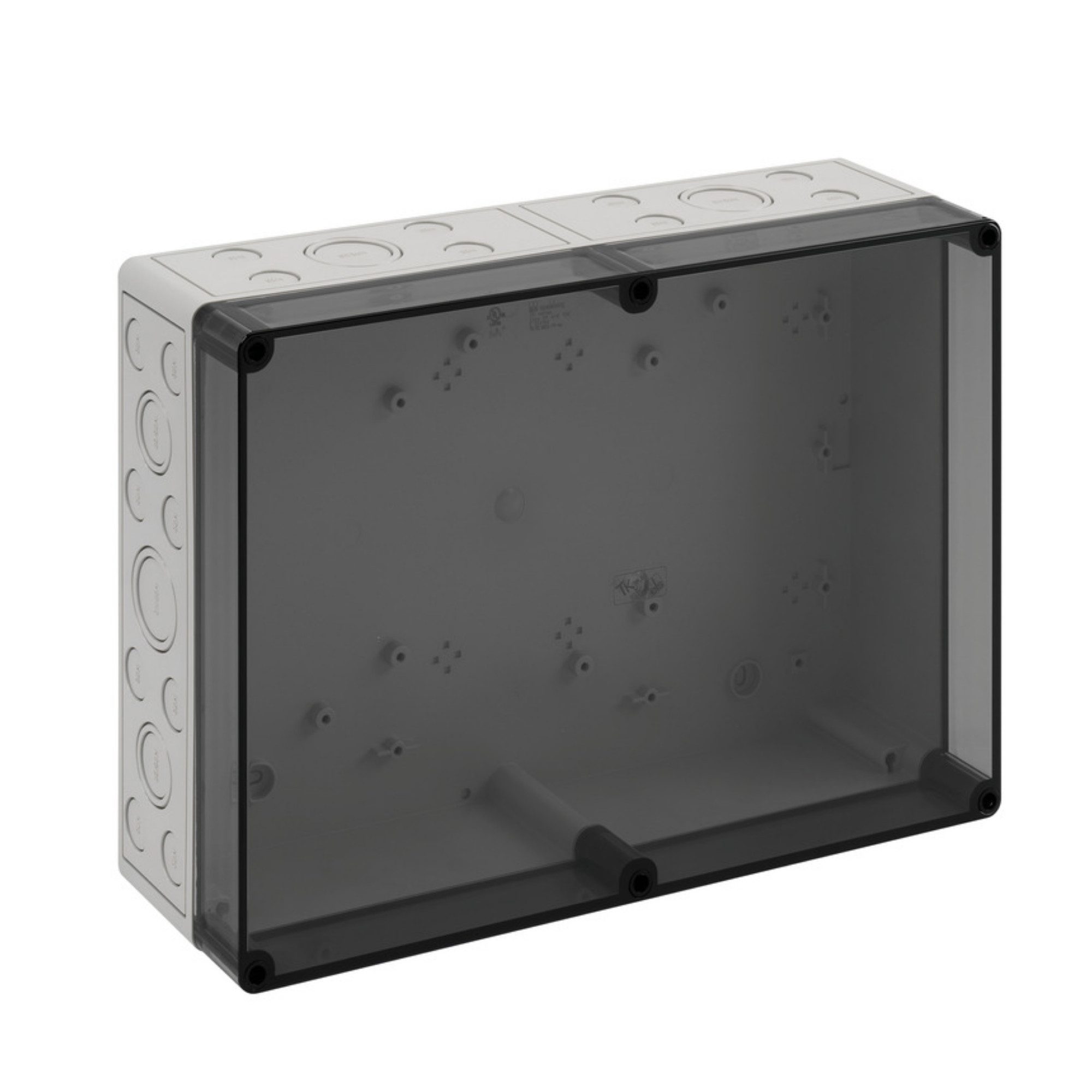 SPELSBERG Verteilerbox TK Industriegehäuse, Leergehäuse, IP66, robust, Outdoor, transparenter Deckel, 361 x 254 x 111 mm