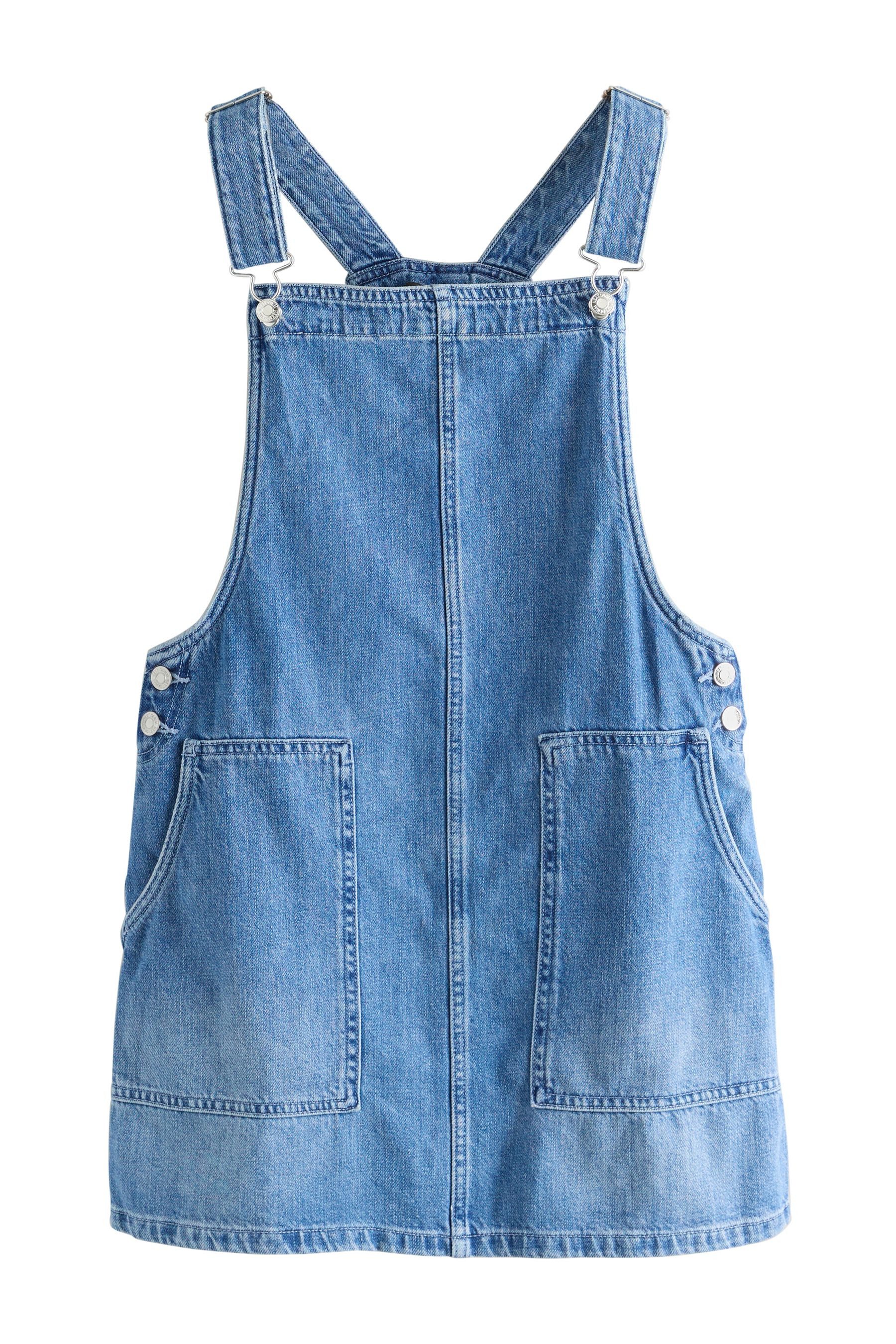 Next Jeanskleid Mini-Latzkleid aus Denim (1-tlg)