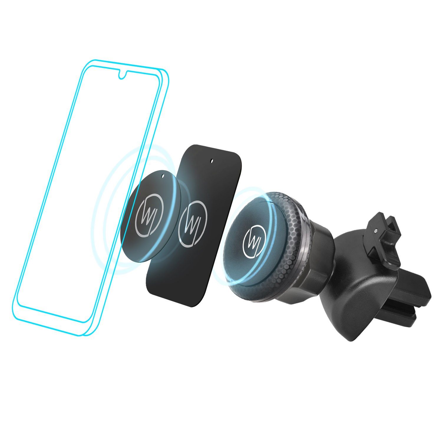 Smartphone-Halterung KFZ Magnet Lüftungsgitter Handy Halterung Lüftung iPhone