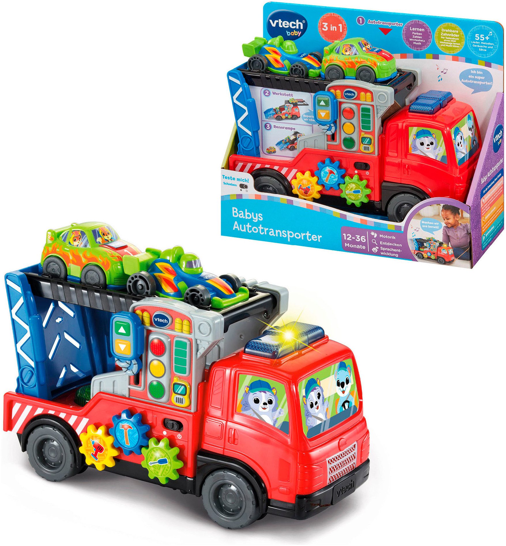 Vtech® Транспортер игрушек Babys Autotransporter, mit Licht und Sound