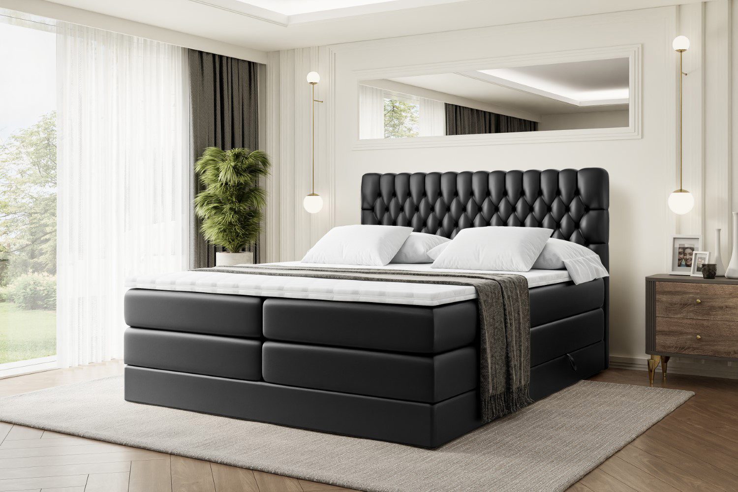 ALTDECOR Boxspringbett SERENE KING (Multipocket-Matratze H4, günstig online kaufen