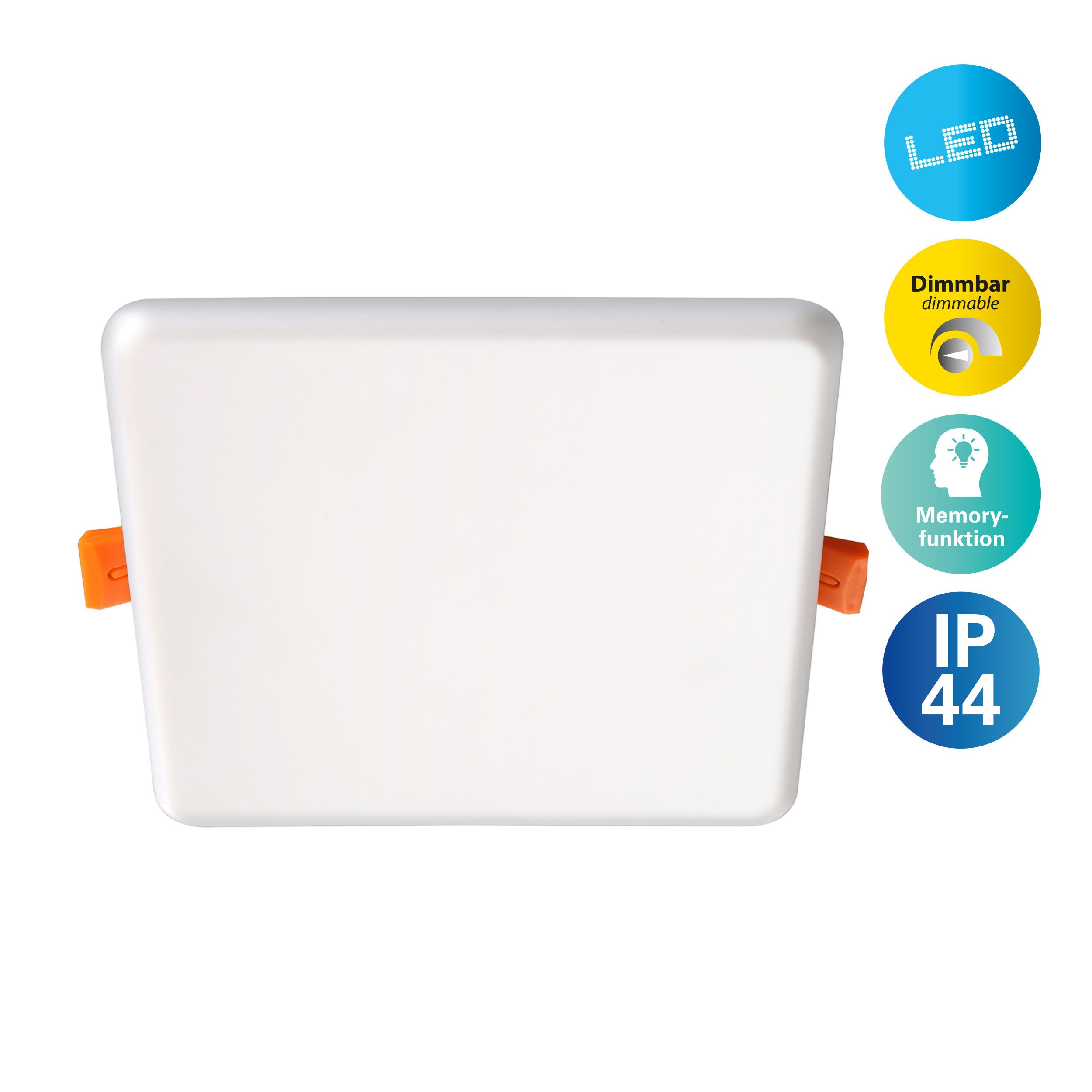 näve LED Einbauleuchte Suma, Dimmfunktion, LED wechselbar, Warmweiß, Lichtfarbe warmweiß, dimmbar