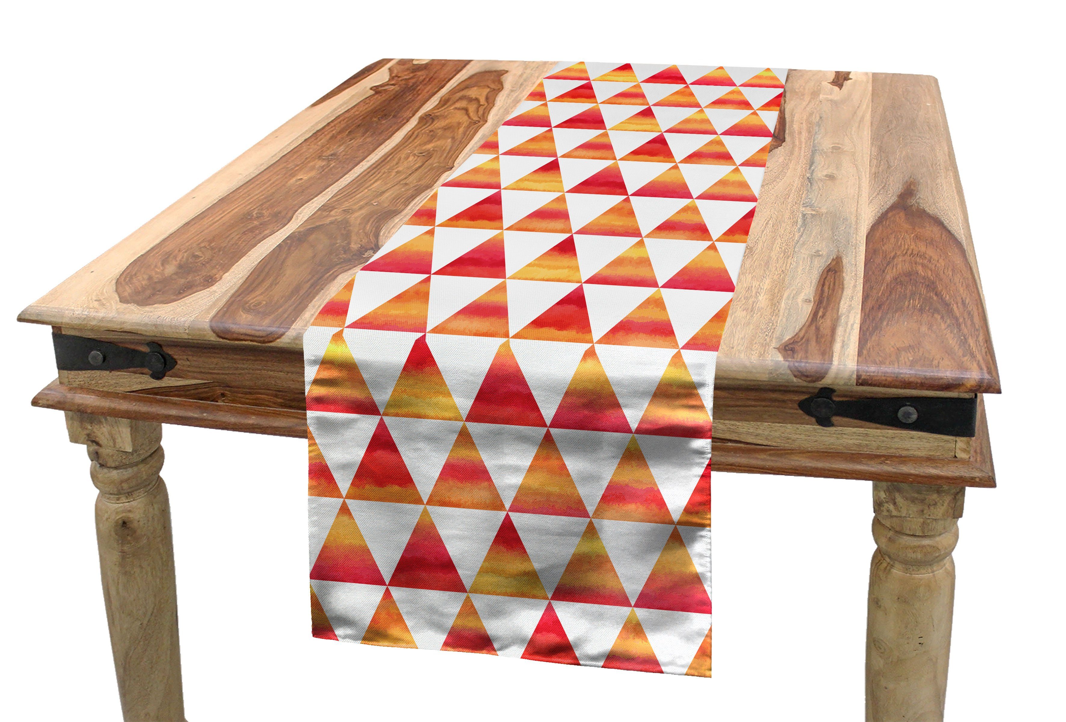 Abakuhaus Tischläufer Esszimmer Küche Rechteckiger Dekorativer Tischläufer, Abstrakt Dreieck geometrische Kunst