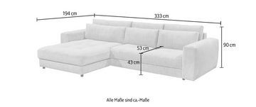 ED EXCITING DESIGN Ecksofa Barura L-Form, frei im Raum stellbar